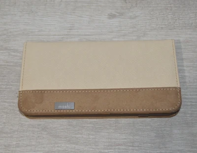 Funda tipo billetera premium marrón tostado Moshi Overture para Apple iPhone 6 Plus 6S Plus Foto 1 de 4