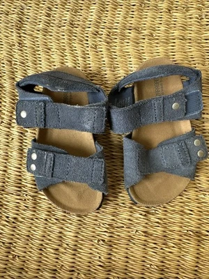 Zara Baby Dream Big Blue Suede Baby Boy Sandals 20 Birkenstock Look New - Image 1 of 4