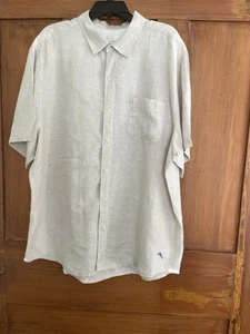 Men’s Tommy Bahama Taupe Beige Linen Shirt Short Sleeves XL - Picture 1 of 8