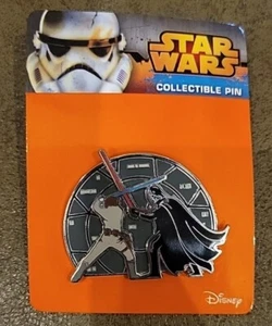 Star Wars Luke Skywalker Darth Vader Lightsaber Duel 3D Metal Pin - Think Geek - Picture 1 of 2