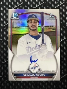 2023 Bowman Chrome Oswaldo Osorio 1st Refractor Auto /499 Los Angeles Dodgers - Bild 1 von 2