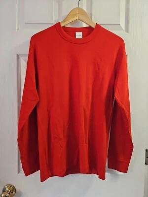 NWT HANNA ANDERSSON ADULT UNISEX RIBBON RED SOLID PAJAMA SHIRT XL - Image 1 of 3