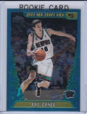 PAU GASOL ROOKIE CARD 2001 TOPPS CHROME $$ RC Basketball Lakers Grizzlies MINT! - Image 1 of 2