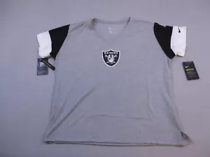 Nike Las Vegas Raiders Women's Gray T-Shirt Size XL Cute NFL Football Shirt New - Picture 1 of 13
