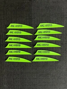 Arizona Archery AAE Hybrid 2.0 Shield Cut  1.95 Inch 12 Pack Vanes BRAND NEW - Picture 1 of 12