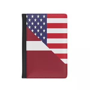 Cubierta de pasaporte bandera letona americana Letonia EE. UU. - Imagen 1 de 5