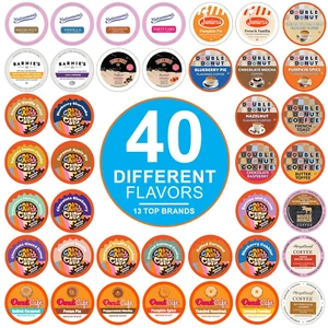Flavored Coffee Pods Variety Pack for Keurig K Cups, Assorted Sampler, 40 Count - Picture 1 of 12