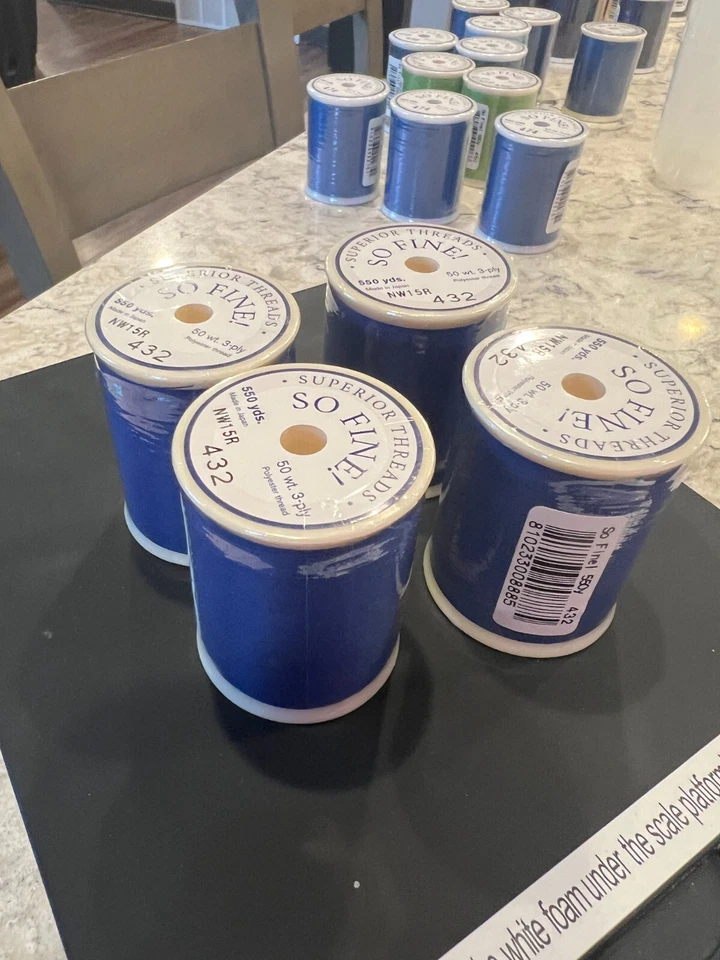 432 So Fine Polyester Thread 3-ply 50wt 550yds Your Highness LOT OF 4 - Image 1 of 1