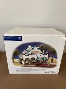 Department 56 Snow Village ELVIS Palm Lounge Supper Club 55046 con scatola e luce - Foto 1 di 4