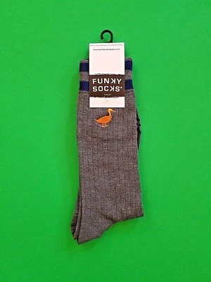 PATO GANSO CAZA NARANJA GRIS PARA HOMBRES CALCETINES FUNKY CALCETINES ZAPATO Talla 6-12 Regalo de vacaciones Foto 1 de 2