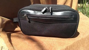 Kit de tocador para hombre Tandi B701 balístico negro nailon y cuero - Imagen 1 de 6