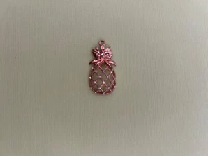 rose gold w/cz's pineapple pendant (no chain) 1.5" long - Picture 1 of 2