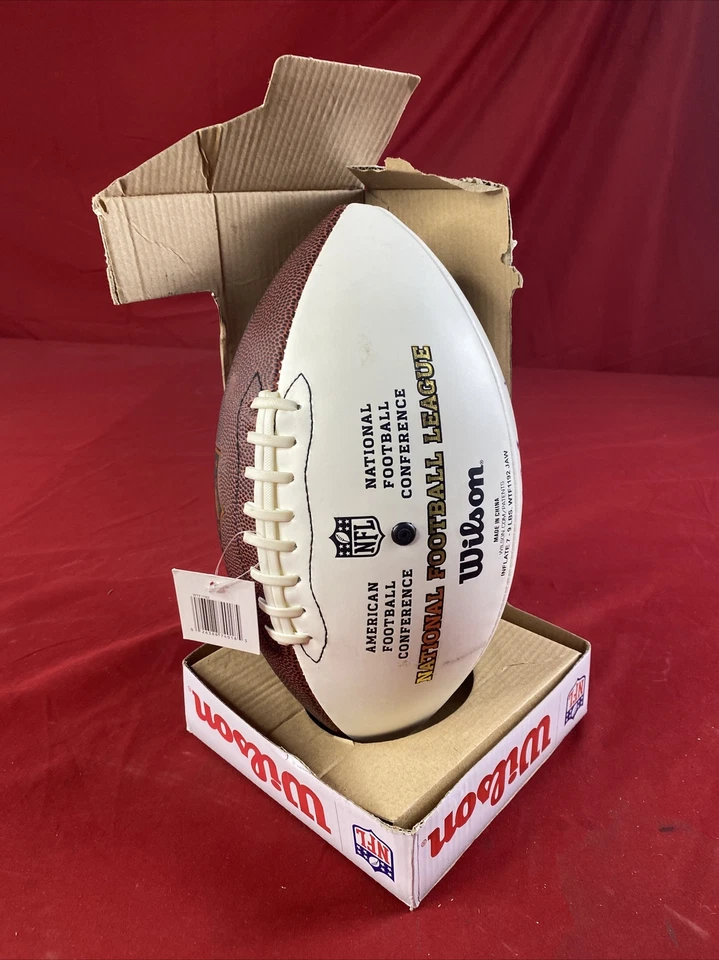 Wilson Official F1192R NFL 3 White Panel Autograph Football With Tags