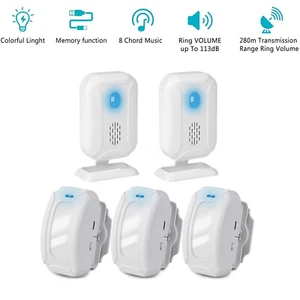 Wireless Motion Sensor Infrared Detector Alarm Welcome Shop Entry 2Alarm+3Sensor - Imagen 1 de 18