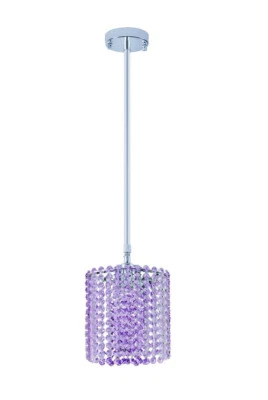 Crystal Chandelier Pendant Purple Color Kitchen Island Light Fixture Oval 5"x7" - Image 1 of 2