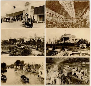 GB 1924 WEMBLEY EXHIBITION POSTCARDS 6 DIFFERENT PPCs - Picture 1 of 5