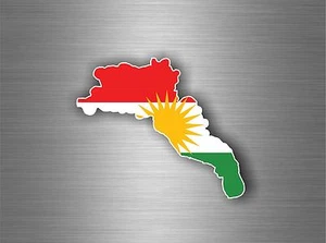 aufkleber sticker emblem flagge fahne landkarte karte kurdistan kürt kurdische - Picture 1 of 1