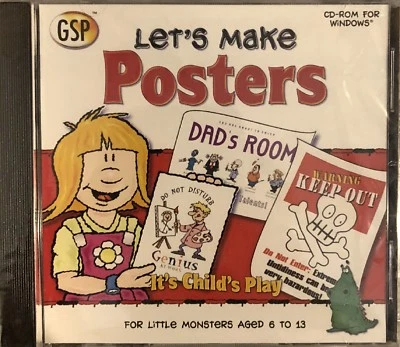 Let's Make Posters Pc Brand New XP Kid Boredom Buster 5000 Design Pictures Easy - Image 1 of 2