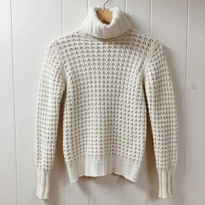 Vintage BROKE & SONS Womens Italian Knit Turtleneck SIZE Small Medium Wool Blend - Picture 1 of 11