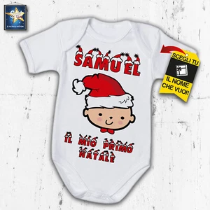 Body neonato PERSONALIZZATO NOME IL MIO PRIMO NATALE OTTIMO idea regalo   - Picture 1 of 3