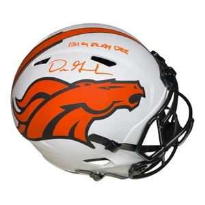 DRE GREENLAW SIGNED AUTOGRAPH DENVER BRONCOS FULL SIZE HELMET BECKETT BAS COA - Picture 1 of 5