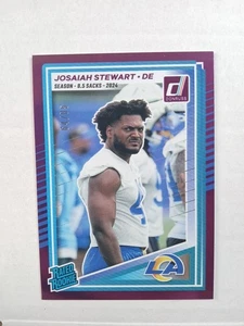2025 Donruss - Rated Rookie Josaiah Stewart #376 (RC) Season Stat Line /85 - Picture 1 of 2
