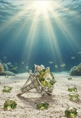 Magnificent Manchurian Peridot Ring, Sz6, NIP, 925 Ss - Image 1 of 4