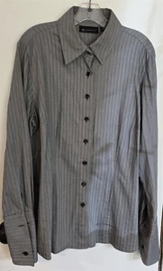 Womens Plus 16W INC International Concepts Black & White Button Down Shirt Top - Picture 1 of 4