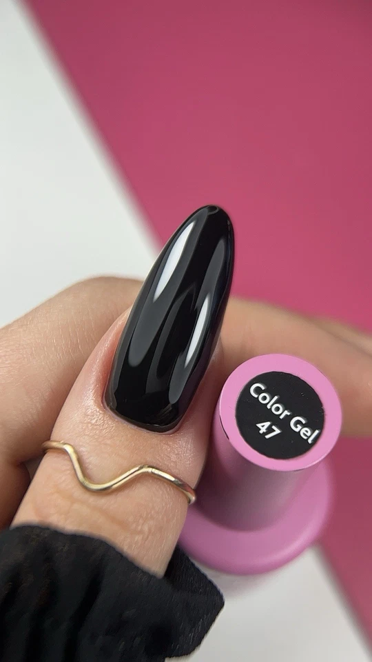 ELITE EMBRACE профессиональный цвет гель 47 гель цвет черный очень пигментированный - Изображение 1 из 2