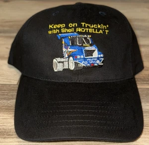 Keep On Truckin' with SHELL ROTELLA' T Adjustable Hat Cap Black Embroidered New - Picture 1 of 13