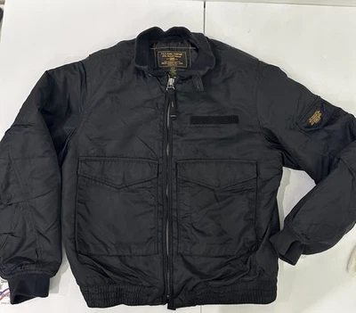 De Colección Ralph Lauren Polo 67 Jeans Co Chaqueta de Bombardero Militar Excedente Negro Para Hombres S Foto 1 de 4
