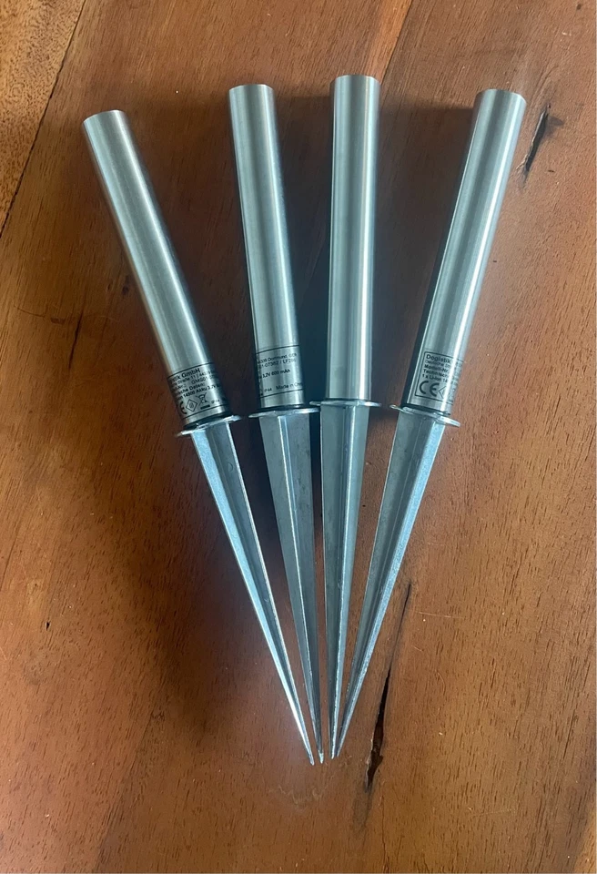 4 x Erdspieß für Solithia Solarlampen Kristall, Mini und andere Edelstahl Alu - Bild 1 von 2