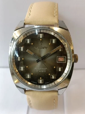 CAUNY PRIMA 17J CUERDA ESFERA DOBLE TONO 594740 SUIZO HOMBRE ESTADO DE FUNCIONAMIENTO Foto 1 de 4