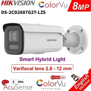 Hikvision 4K 8MP DS-2CD2687G2T-LZS ColorVu Varifocal Motorized Lens PoE Camera - Picture 1 of 6