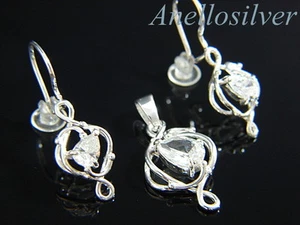 Silberschmuck Set mit Zirkonia - Sterling Silber 925 - Preisgarantie! Mit Etui! - Bild 1 von 1