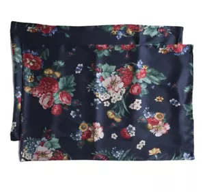 Johnny Was Decklyn 100% Silk Set of 2 Standard Size Pillow Cases 20"x28" Floral - Picture 1 of 2