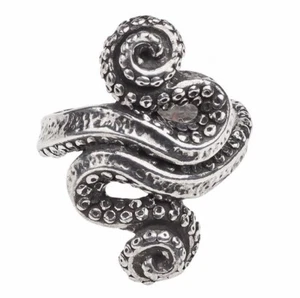Alchemy Gothic Kraken Fine Pewter Ring Octopus Sea Monster Squid Tentacles R221 - Picture 1 of 6