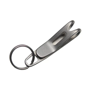 EDC 1 PC  Small Titanium alloy Pocket Clip Quick Hanging Tool with Key Ring - Picture 1 of 6