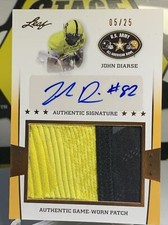 2013 leaf US Army All American Bowl John Diarse auth game worn Patch Auto 05/25 