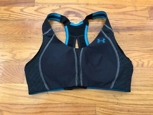 Under Amour Mujer ARMOUR BRA Racerback Negro / Azul - 32B - Imagen 1 de 8