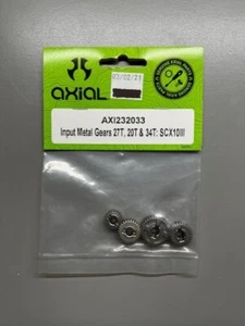 Axial Input Metal Gears 27T 20T & 34T SCX10III AXI232033 Gears & Differentials - Picture 1 of 1