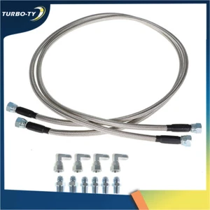 Fit For TH350 700R4 TH400 SS Braided Transmission Cooler Hoses Lines 52" Length - Picture 1 of 9