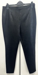 NEW! Phase Eight UK10 UK14 black stretch snakeskin finish Erica leggings - Picture 1 of 11