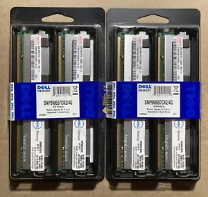*NEW Sealed* 2x DELL SNP9W657CK2/4G PC2-5300 FULLY BUFFEREED 4G KIT (2GB X2) - Picture 1 of 1