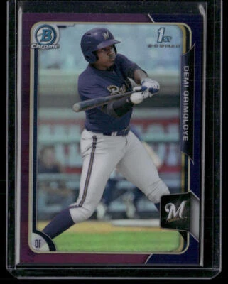 2015 Bowman Draft Demi Orimoloye 5 Chrome Purple Refractors  SN250 - Image 1 of 2
