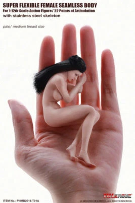 TBLeague 1/12 Figura Femenina Cuerpo Busto Medio Piel Pálida Soldado Juguete PHMB2018-T01A Foto 1 de 4