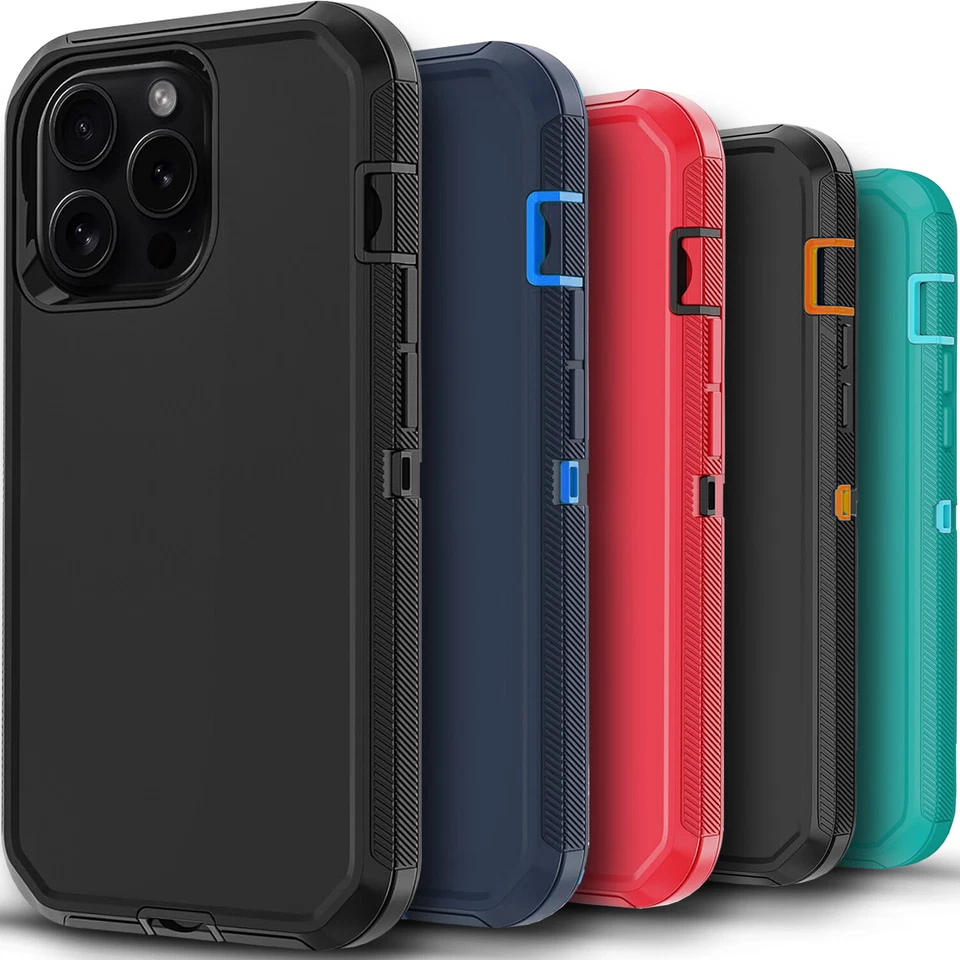 CASE7 For iPhone 16 Pro Max/16 Pro 15 14 13 11 Case Phone Shockproof Cover+Screen Glas