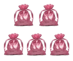 5 nuevas bolsas de dados de satén de lujo 4 x 6 - Se envía con seguimiento - RPG D&D dados - rosa - Imagen 1 de 1