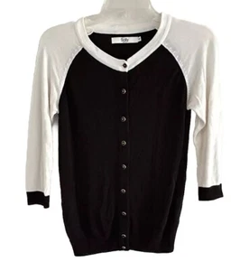 Cárdigan para mujer Solly Allen negro con botones delanteros cuello redondo talla XS - Imagen 1 de 11