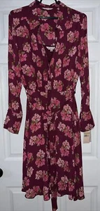 Natalie Lepore Dress Sangria Pink 314-1 Print - Picture 1 of 5